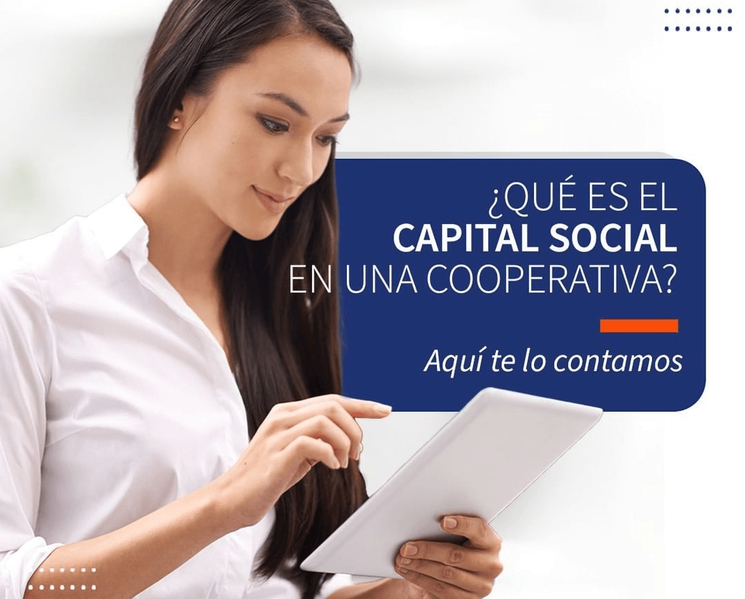 El capital social de una cooperativa corresponde al dinero mensual que aporta cada socio a la organización, lo que les permite tener participación dentro de la cooperativa y pasar a ser parte de la toma de decisiones.