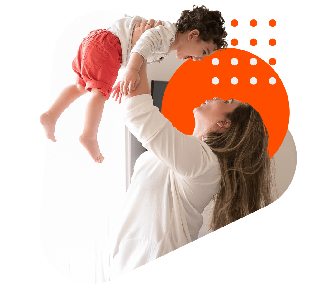 Ahorro inicial. Madre e hijo