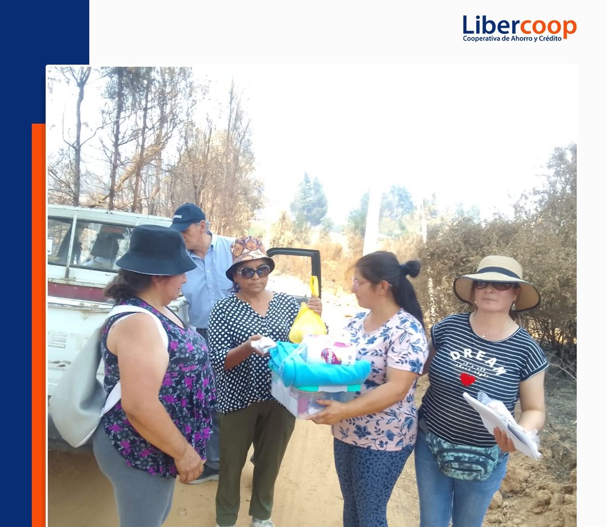 Libercoop ayuda a personas afectadas por incendios forestales